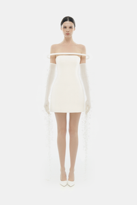 Ivory Flowers Gloves