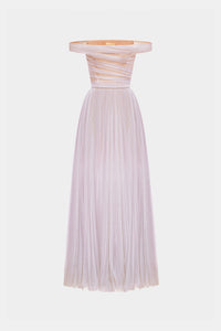 Violet Off-shoulder Maxi Dress