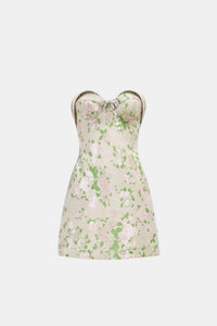 Pastel Floral Corsetry Tube Mini Dress