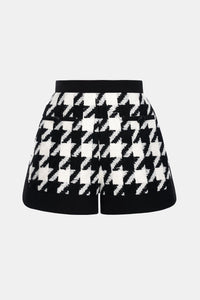 Black and White Houndstooth Shorts - Montsand