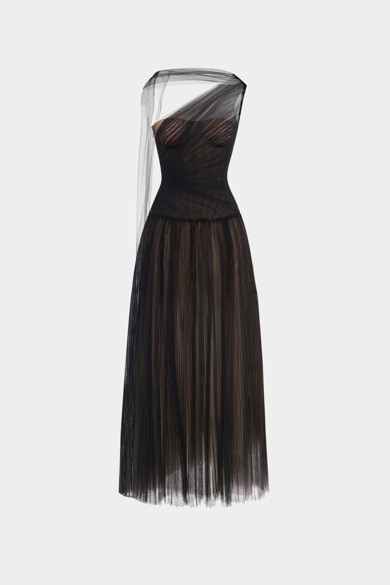 slim fit dress slacks Black Draped Midi Dress L