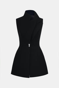 Black Sleeveless Blazer - Montsand