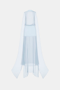 Blue Chiffon Dress - Montsand