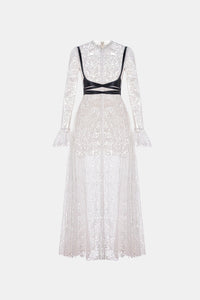Cat Lace Long Dress - Montsand
