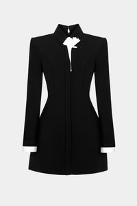 Flower Black Mini Dress - Montsand