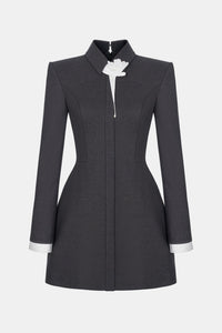 Flower Grey Mini Dress - Montsand