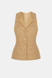 Gold Tweed Waistcoat - Montsand