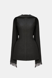 Grey Tailored Scarf Mini Dress - Montsand