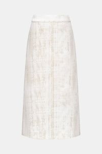 Ivory Brocade Midi Skirt - Montsand