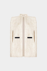 Ivory Crystal Beaded Cape - Montsand