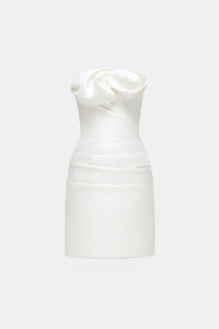 Ivory Draped Tube Mini DressDressesMontsand
