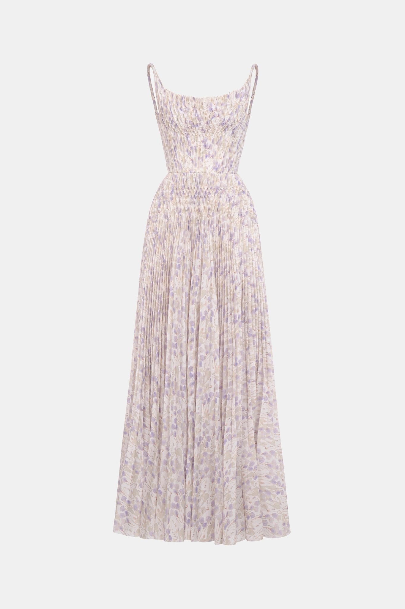 Lavender Pleated Maxi Dress L Lavender Pleated Maxi Dress L