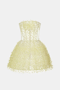 Lime Flowers Mini Dress - Montsand