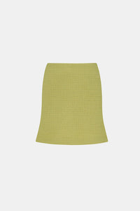 Lime Tweed Mini Skirt - Montsand