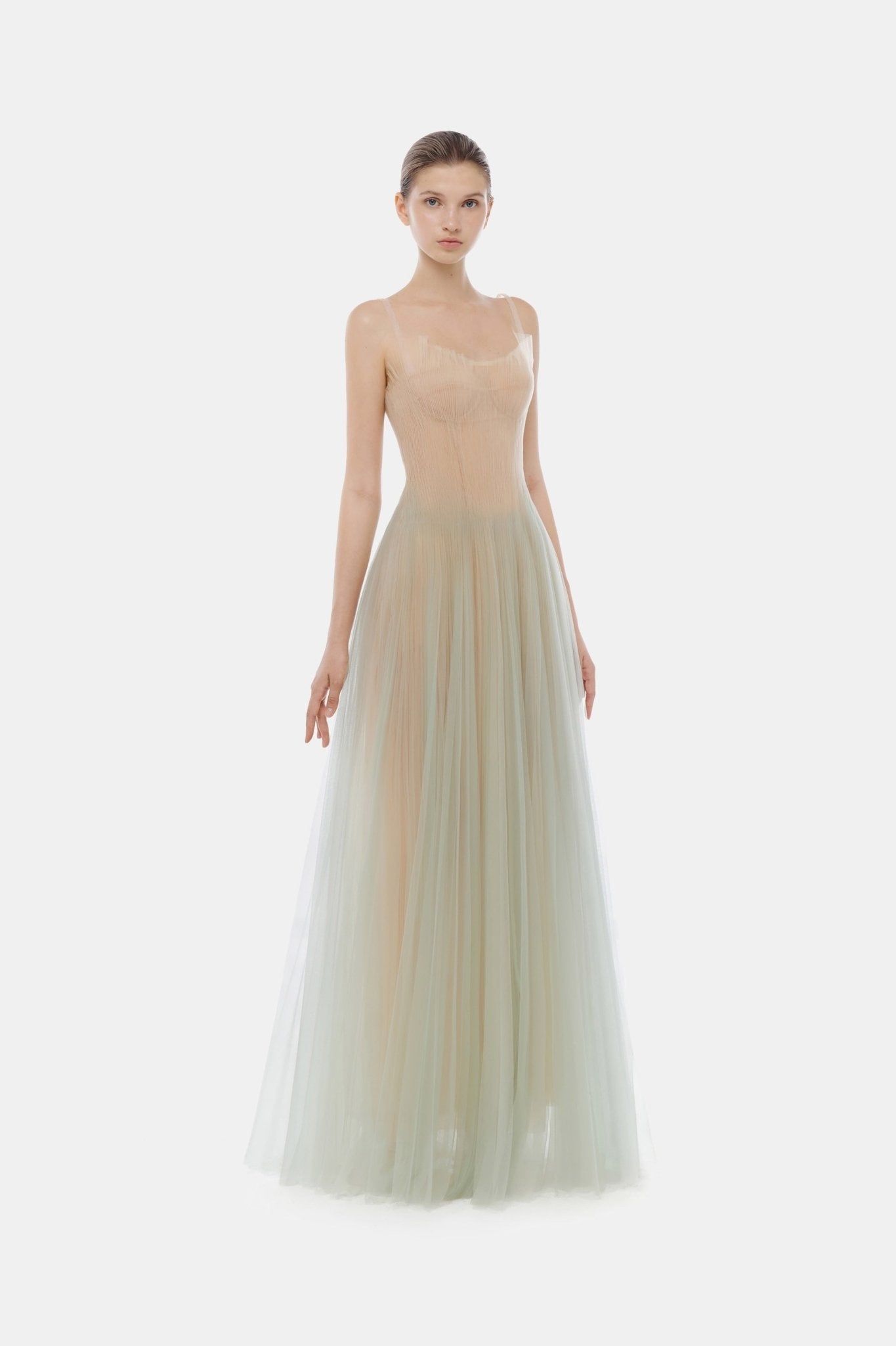 maxi dress with corset Mint Tulle XL Tommy Hilfiger Men's Cracken thin straps Size:us4-12 Hand-Carved