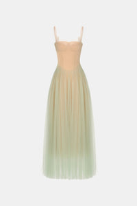 Mint Corset Tulle Maxi Dress - Montsand