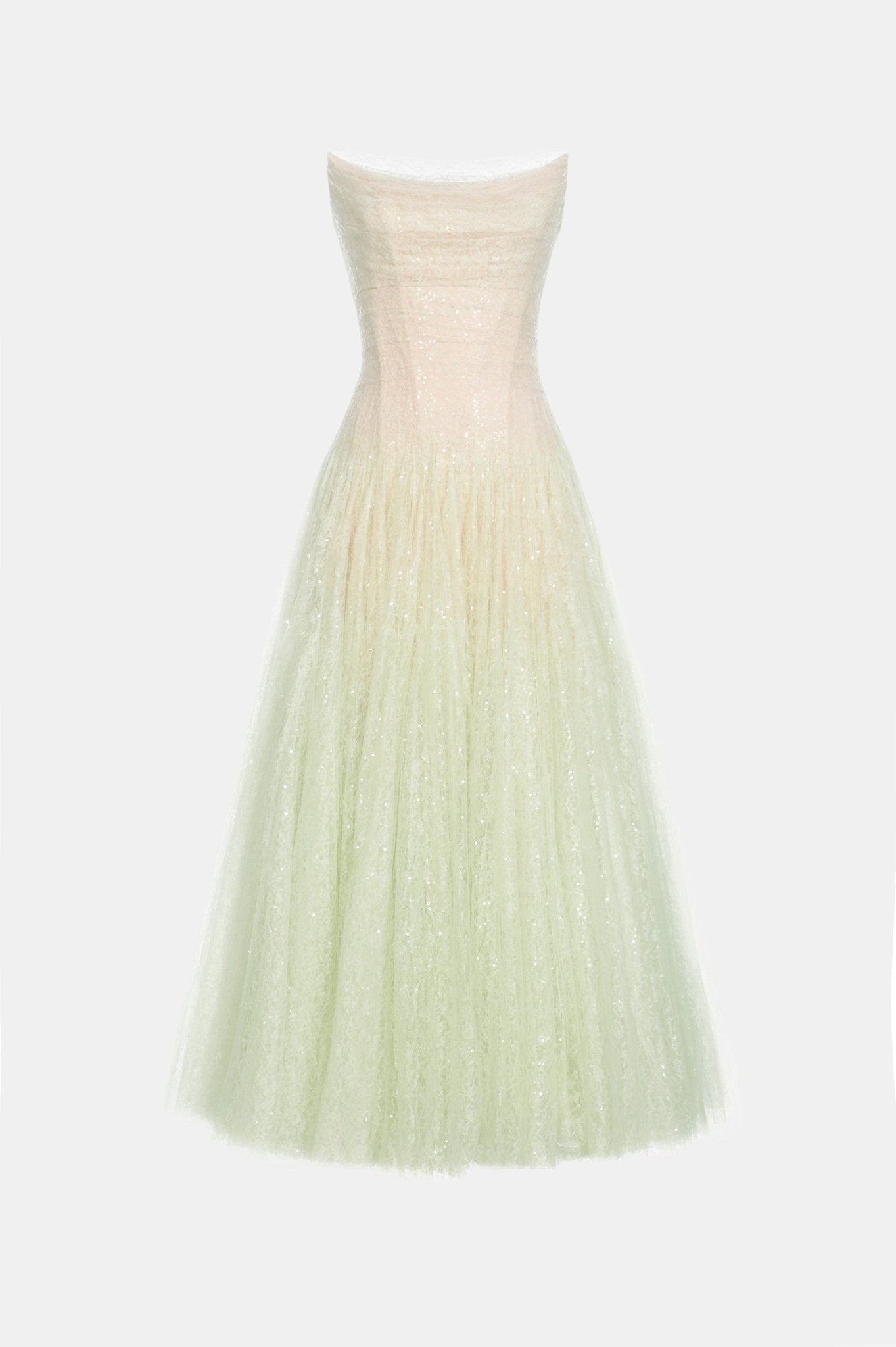 Mint Draped Lace Midi Dress XS