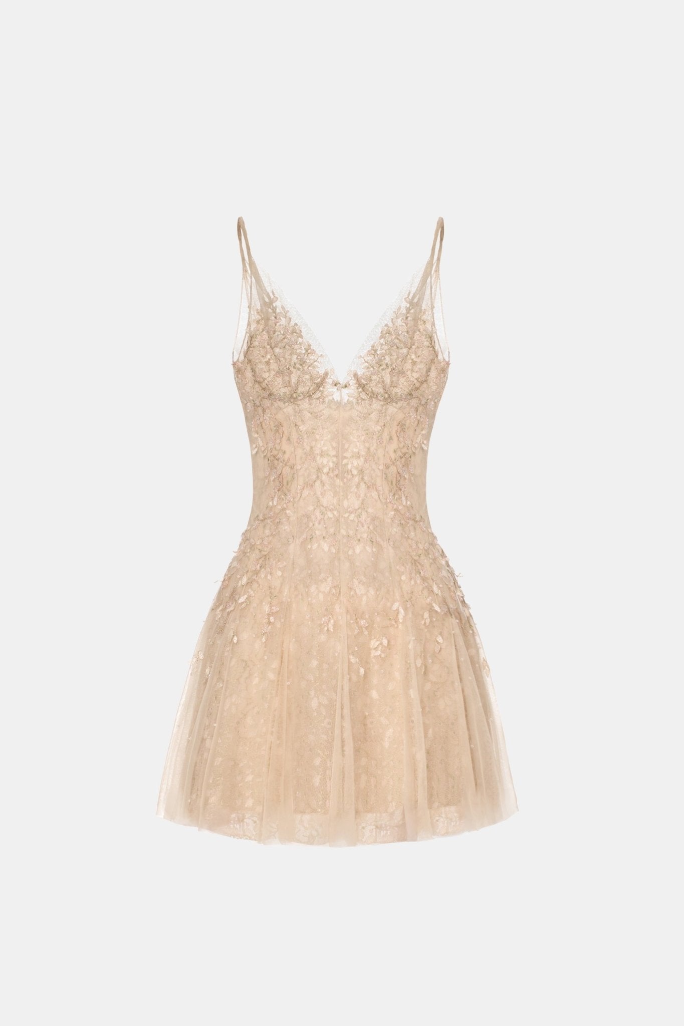 open lace back dress Pastel Deep-V Mini Dress