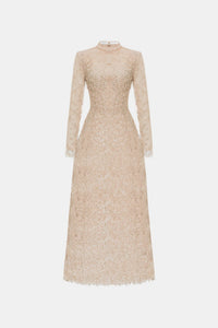 Pastel Mockneck Long Sleeve Maxi Dress - Montsand