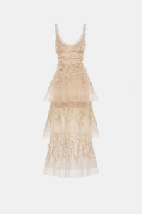 Pastel Tiered Midi Dress - Montsand
