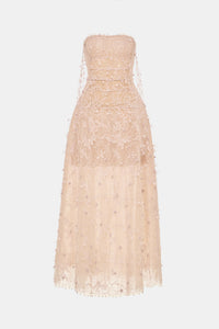 Peach Floral String Maxi Dress - Montsand