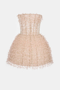 Peach Flowers Mini Dress - Montsand