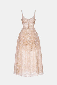 Pink Flower Lace Maxi Dress Dresses Montsand