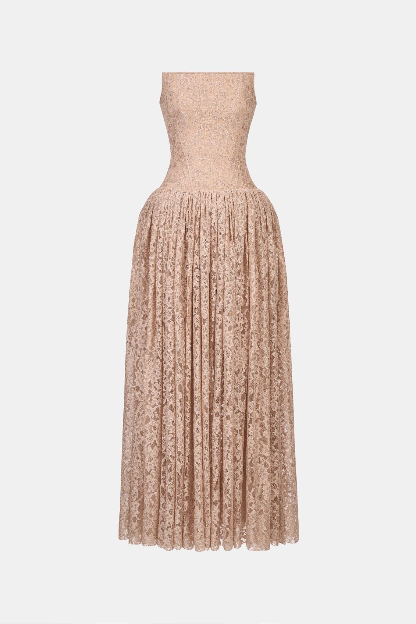 Pink Lace Corset Maxi Dress XXL