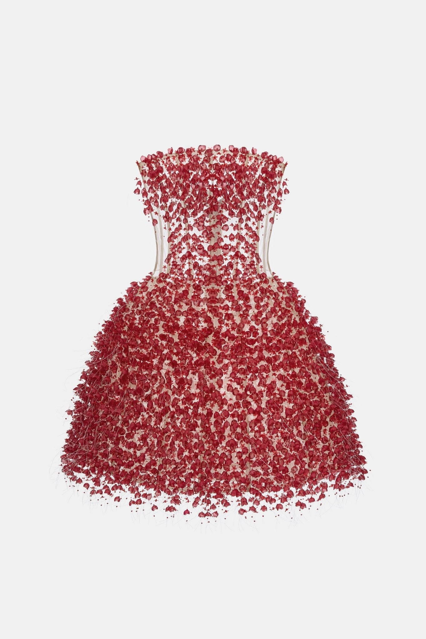 Red Flowers Mini Dress XXL Red Flowers Mini Dress XXL