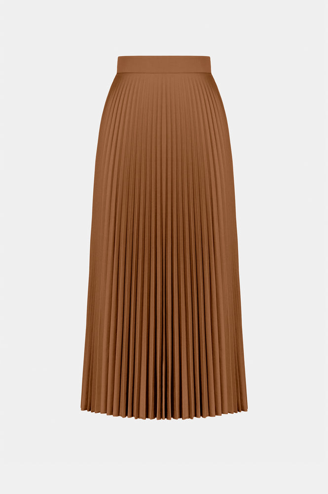 Chocolate Pleat Skirt