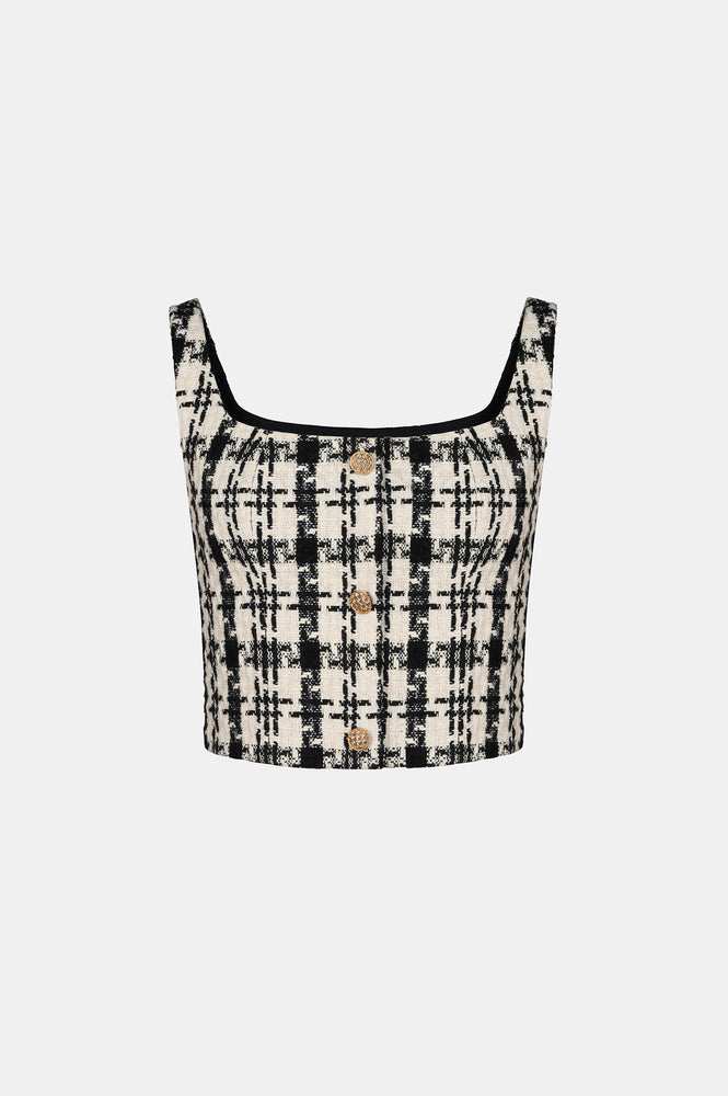 Classic Gingham Sleeveless Top