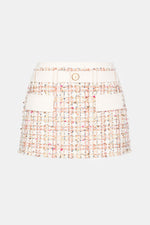 Pink Tweed Mini Skirt