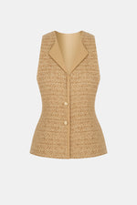 Gold Tweed Waistcoat