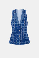 Denim Tweed Waistcoat