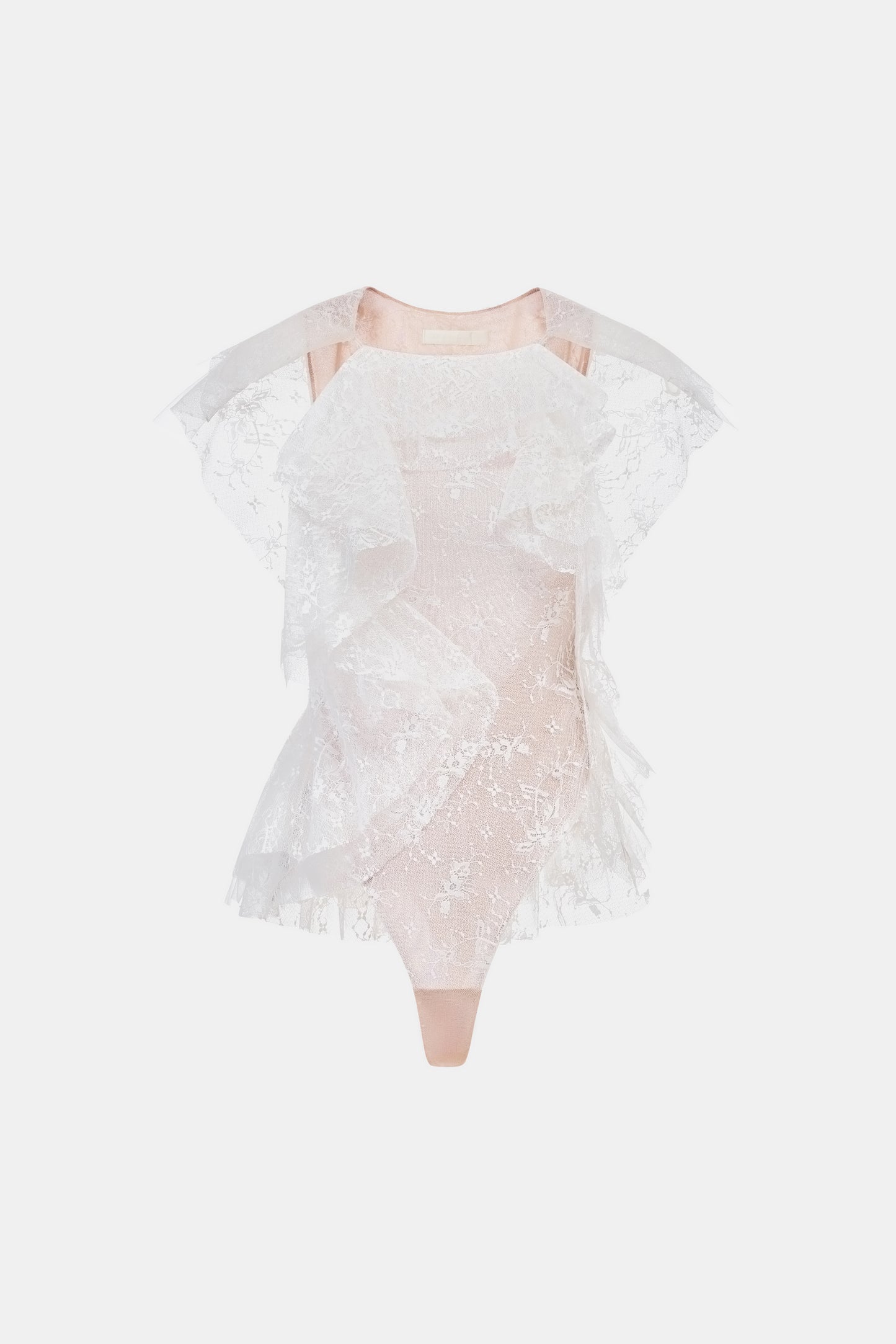Ivory Lace Flounce Top