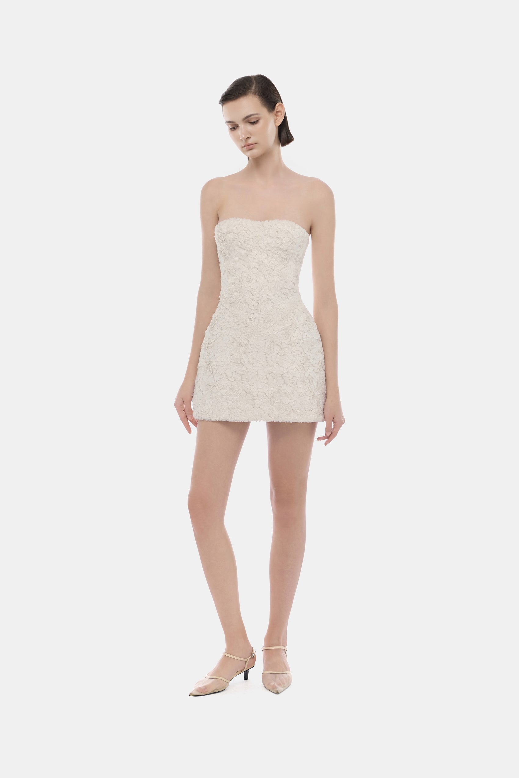 Fur Tube Mini Dress