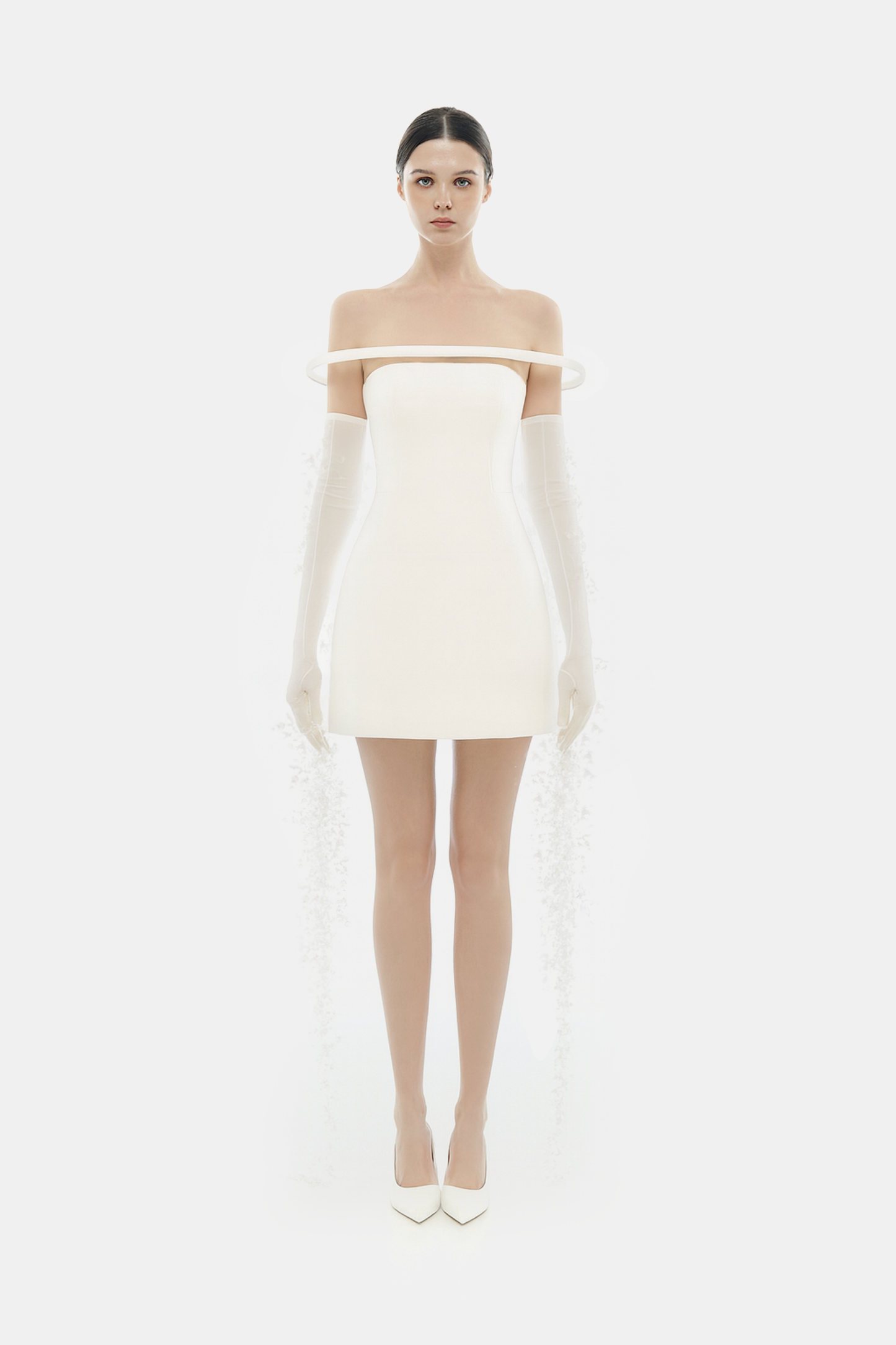 Ivory Flowers Gloves