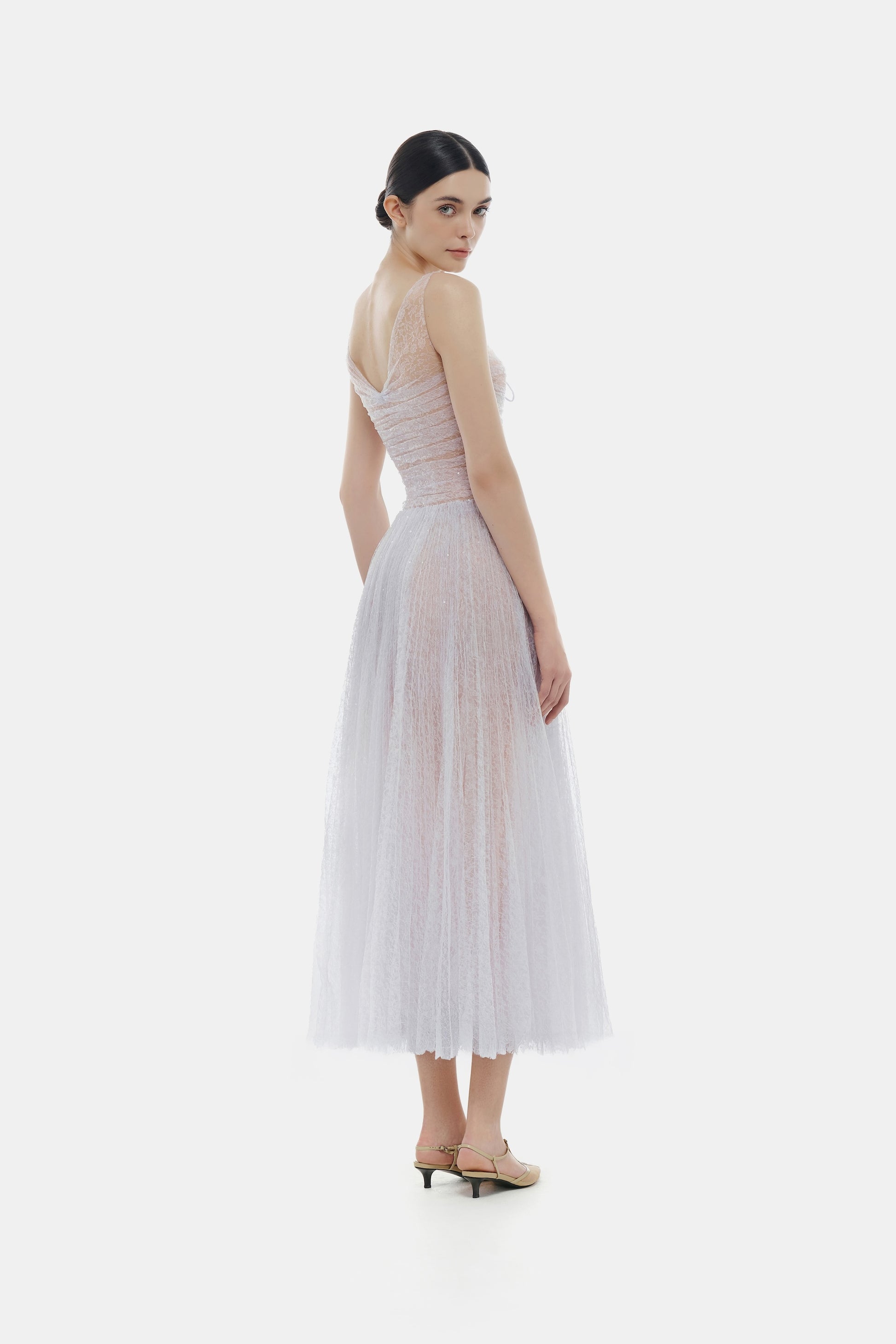 Violet Drapped Midi Dress Dresses Montsand