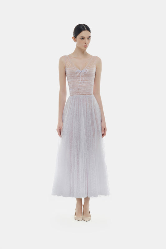 Violet Drapped Midi Dress Dresses Montsand
