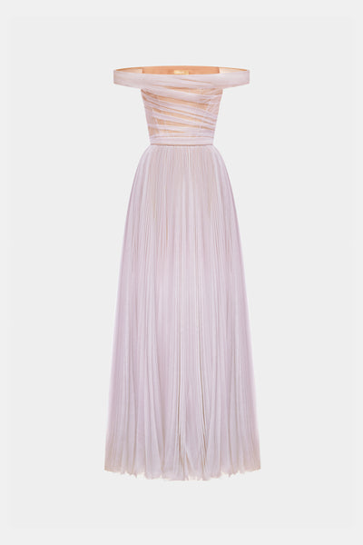 violet off the shoulder dress Violet Off-shoulder Maxi Dress M