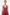 Wine Floral Bow Vneck Midi Dress
