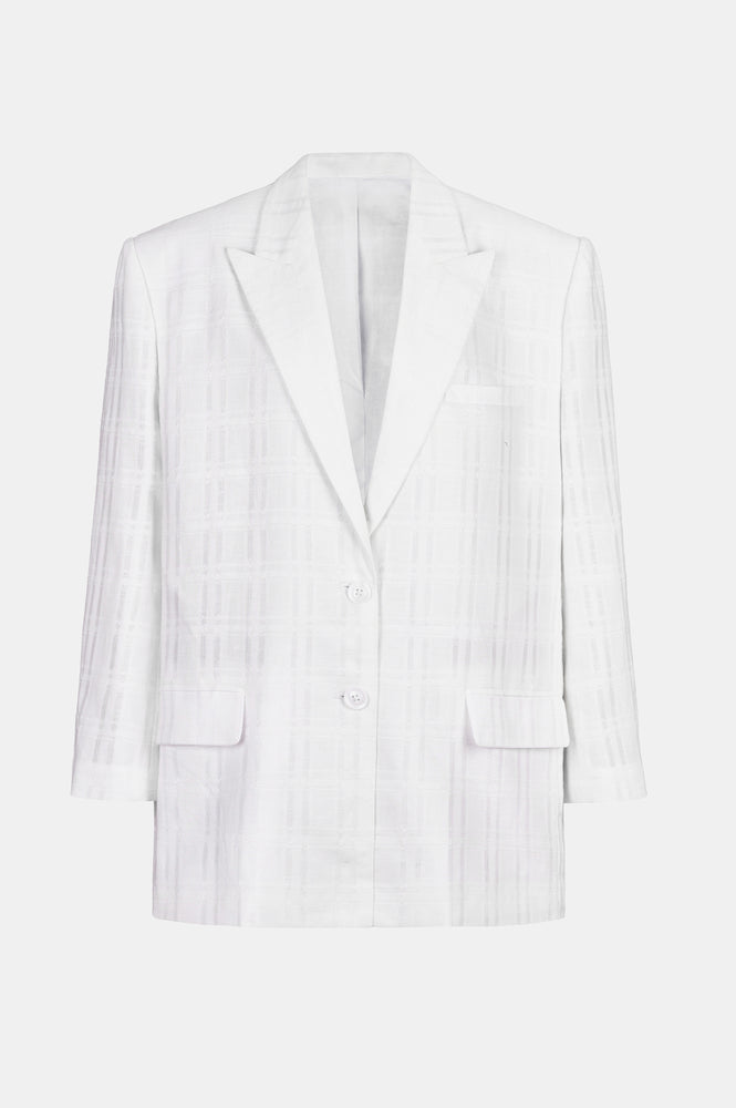 White Linen Blazer