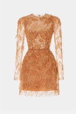Honey Beaded Lace Midi Dress