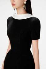 Black Cowl Neck Dress