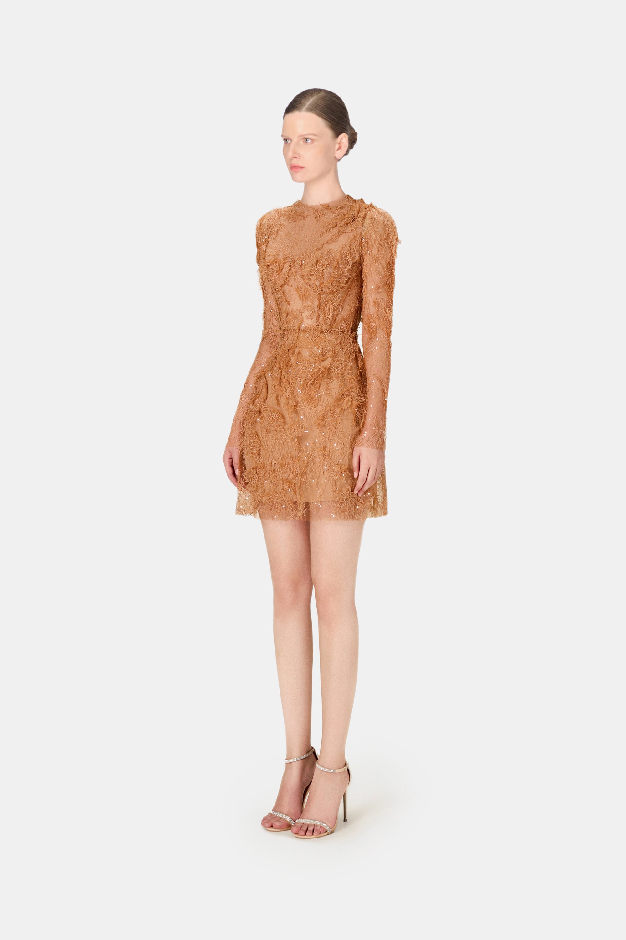 Honey Beaded Lace Mini Dress – Montsand
