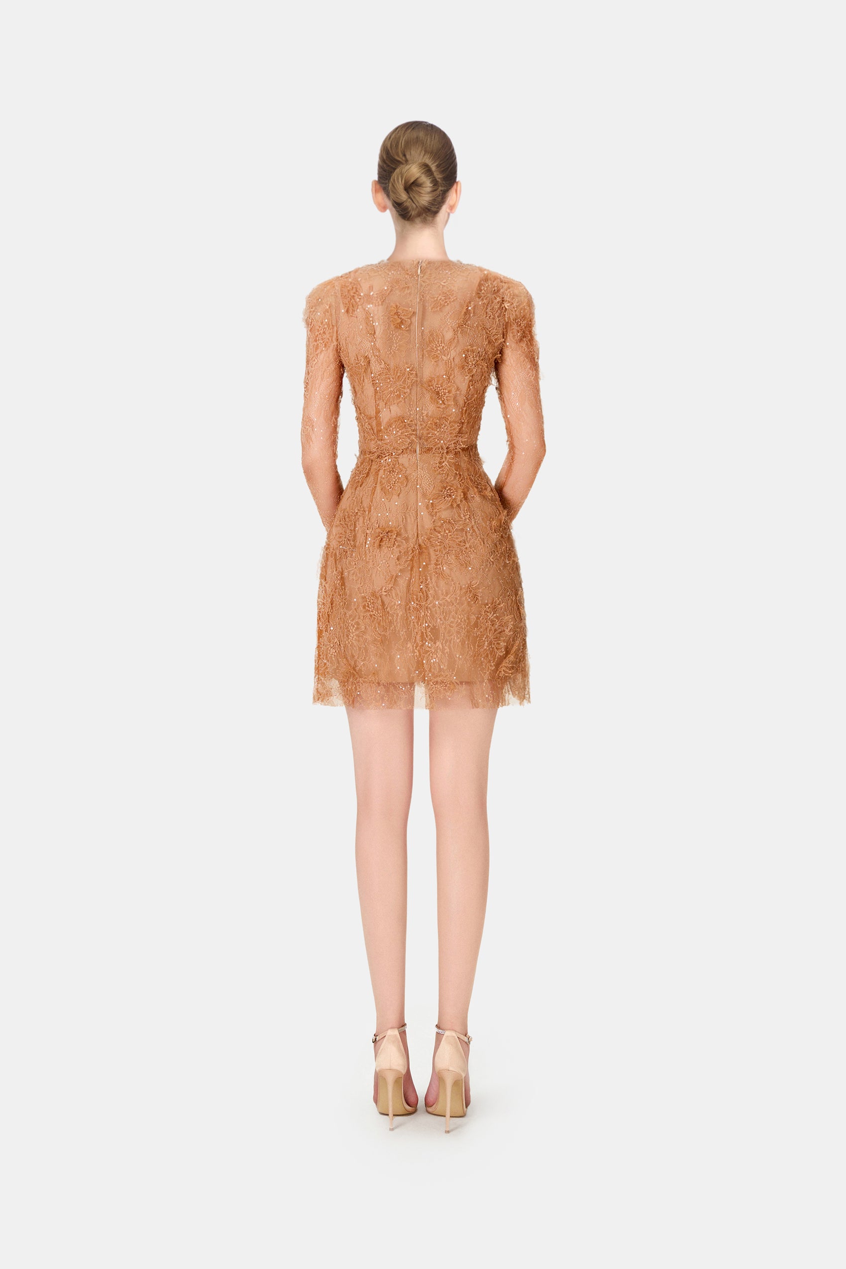 Honey Beaded Lace Mini Dress