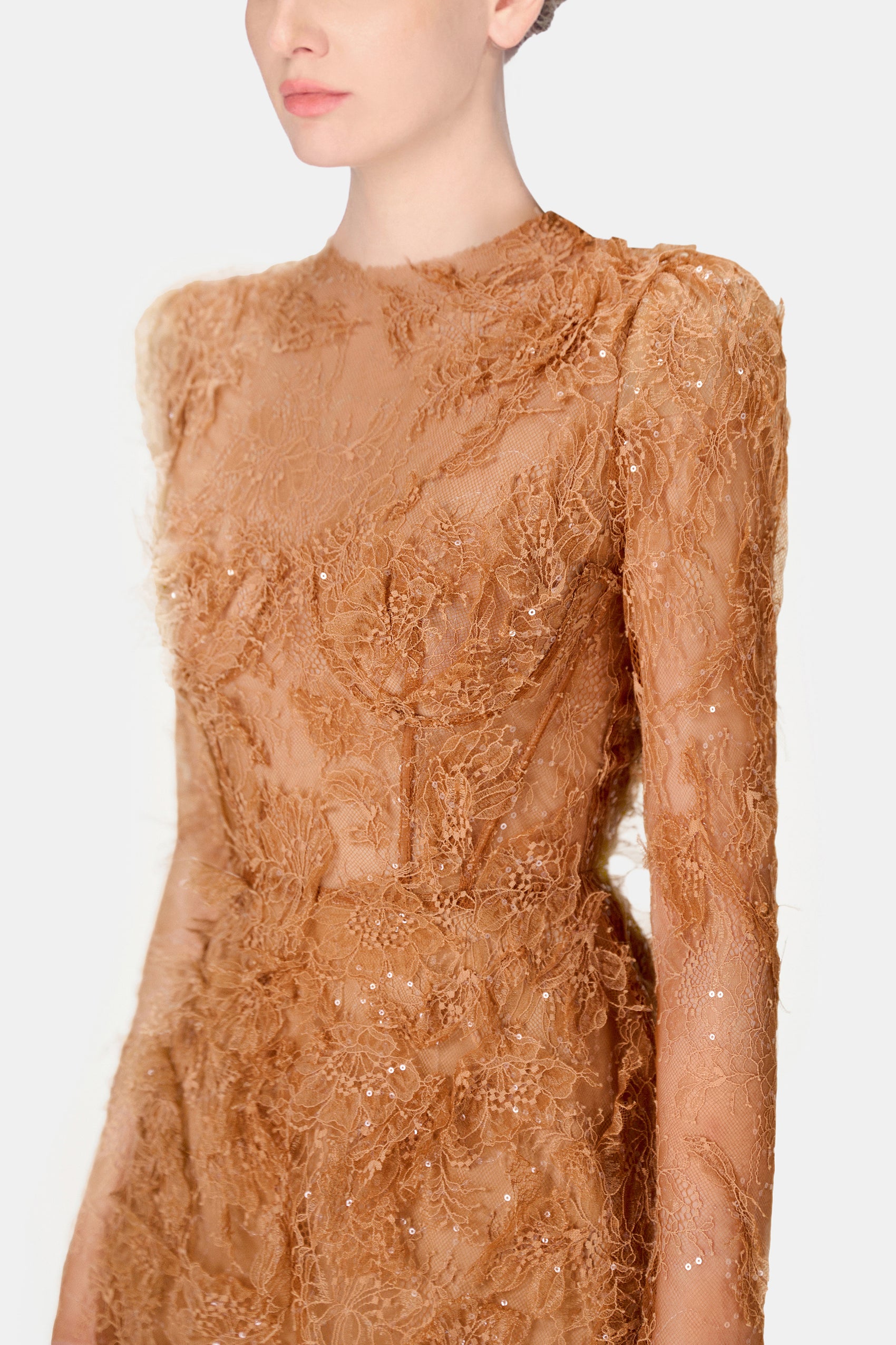 Honey Beaded Lace Mini Dress