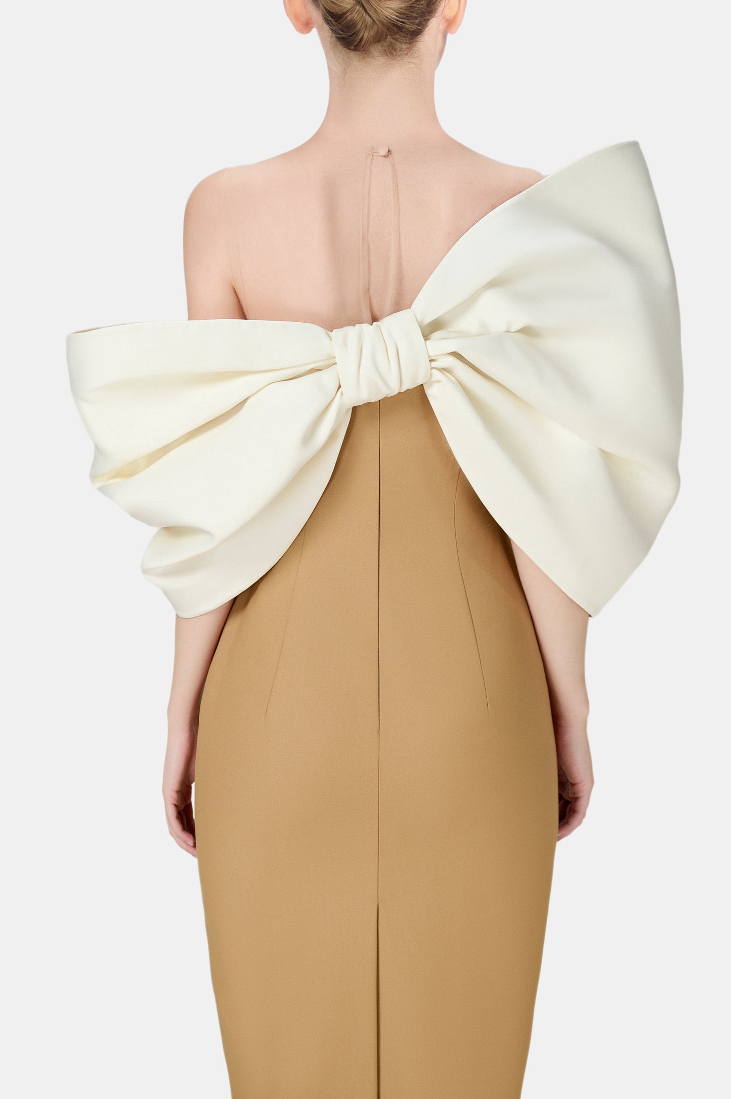 Camel Big Bow Dress