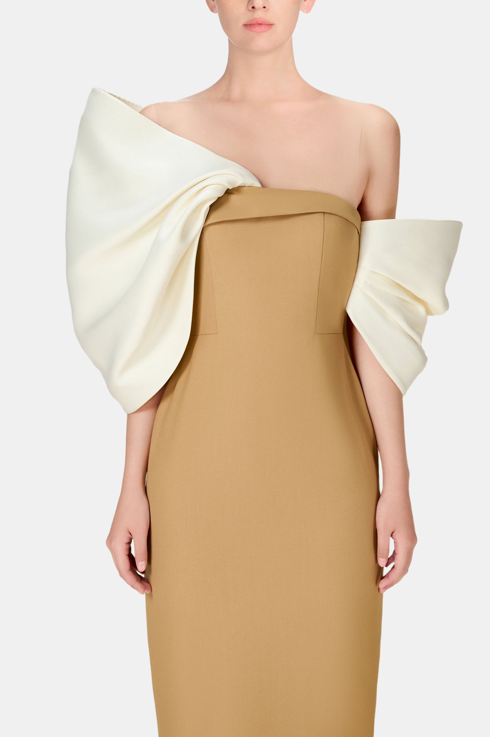 Camel Big Bow Dress