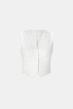 White Linen Waistcoat